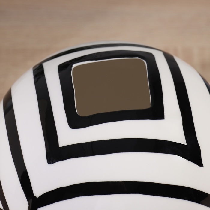 Ваза керамика настольная Ваза керамика настольная "Пикассо" (ручная роспись) маска, 18х18 см, чёрно-белый