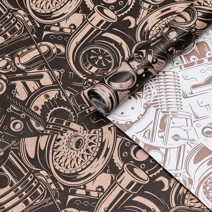 Бумага упаковочная, глянцевая «Стиль», двусторонняя, 50×70 см