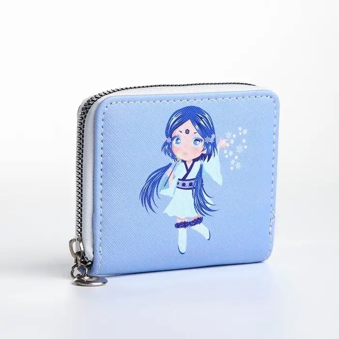 Кошелёк на молнии &laquo;Фея зимы&raquo;, отдел для карт, для монет, голубой