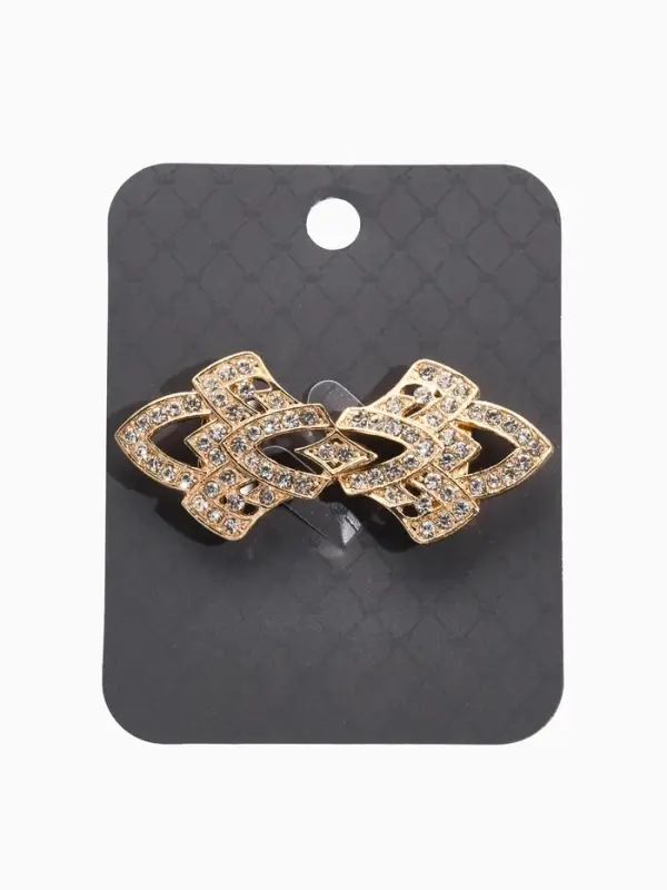 Зажим для кардигана Зажим для кардигана "Ажур", винтажные пики, цвет белый в золоте