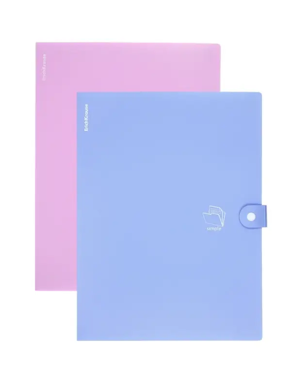 Папка-картотека А4 ErichKrause Matt Pastel Bloom, 4 отделения, пластиковая, лаймовая