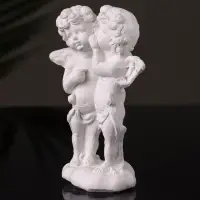 Фигурка гипс &laquo;Ангелы шепчутся&raquo;, 9&times;6.5&times;3.5 см, натуральный