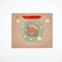 Набор новогодних пакетов &laquo;Новогодний праздник&raquo;, 5 шт., 23&times;27&times;11.5 см