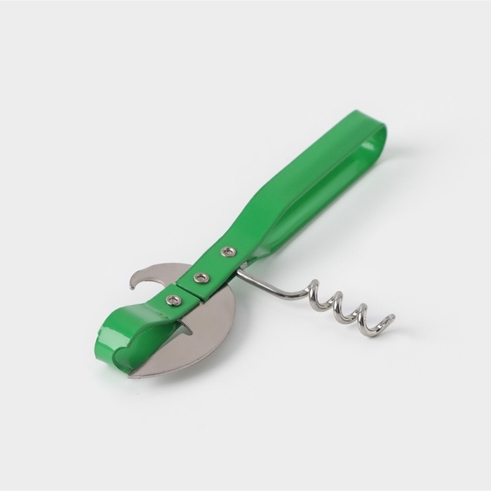 Открывашка - штопор Доляна «Помощник», 14 см, цвет МИКС Открывашка - штопор Доляна «Помощник», 14 см, цвет МИКС