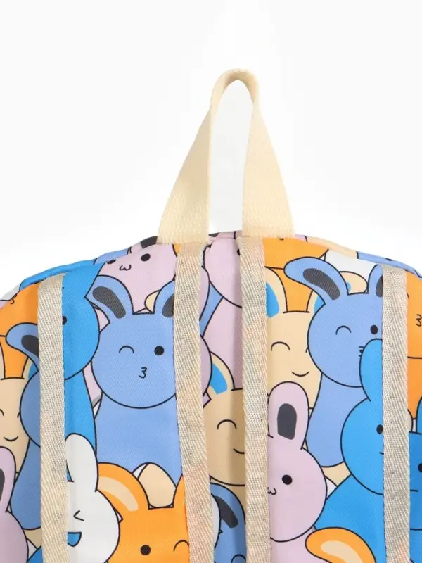 Рюкзак школьный &laquo;Зайки&raquo;, с пеналом, 29&times;12&times;41 см, разноцветный