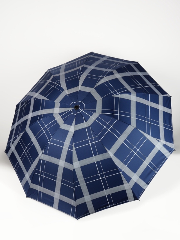Зонт механический «Клетка», эпонж, 4 сложения, 10 спиц, R = 54/60 см, D = 120 см, цвет МИКС Зонт механический «Клетка», эпонж, 4 сложения, 10 спиц, R = 54/60 см, D = 120 см, цвет МИКС