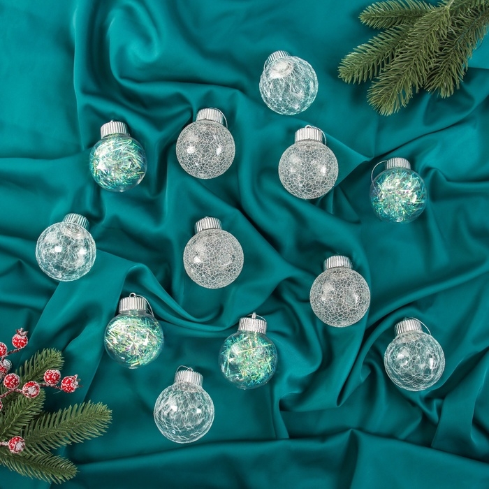 Набор шаров пластик d-6 см, 12 шт Набор шаров пластик d-6 см, 12 шт "Калейдоскоп" микс