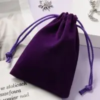 Набор бархатных подарочных мешочков 50шт. , 7*9см, цвет фиолетовый (9901892)