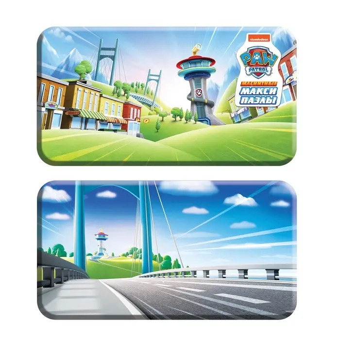 Магнитные макси-пазлы в металлической коробке Магнитные макси-пазлы в металлической коробке "Щенячий патруль"