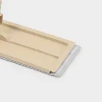 Швабра для мытья пола с вертикальным отжимом Доляна, 35&times;14&times;125 см, стальная ручка, микрофибра, дополнительная насадка