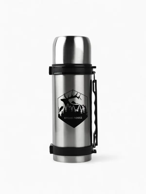 Термос &laquo;Время побед&raquo;, 1 л, время сохранения тепла 12-24 ч
