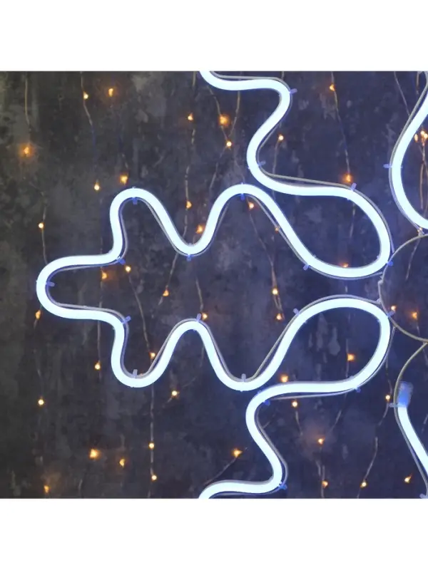 Светодиодная фигура &laquo;Снежинка&raquo;, 67 см, 600 LED, 220 В, свечение синее