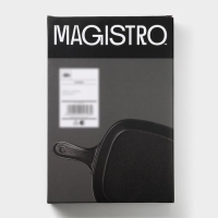 Блюдо керамическое для подачи Magistro Carbon, 28×19×4 см, цвет чёрный