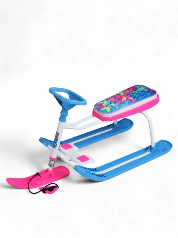 Снегокат "Тимка спорт 1+" с бабочками 3D ТС1+/БО