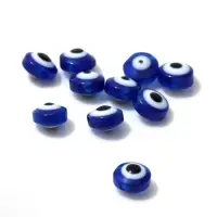 Бусина &laquo;Глаз&raquo; плоский, d=7 мм (набор 10 шт.), цвет синий
