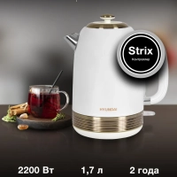 Чайник HYK-S4500 1.7л. 2200Вт жемчужный, золотистый