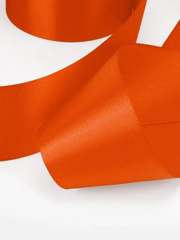 Лента атласная, 50 мм, 23&plusmn;1 м, оранжевая №164