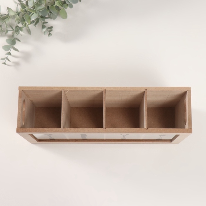 Подставка дерево с делениями Подставка дерево с делениями "Вилка, ложка, нож" 8х30х15 см