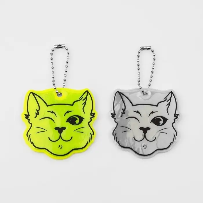 Светоотражающий элемент «Кот хитрец», двусторонний, 6×5.9 см, МИКС Светоотражающий элемент «Кот хитрец», двусторонний, 6×5.9 см, МИКС