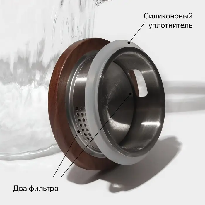 Кувшин для воды &laquo;Агат&raquo;, 1.8 л, 12&times;22.5 см, стекло, прозрачный