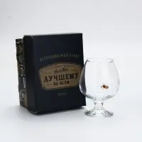 Бокал для коньяка с пулей &laquo;Непробиваемый&raquo;, настоящему мужчине, 395 мл