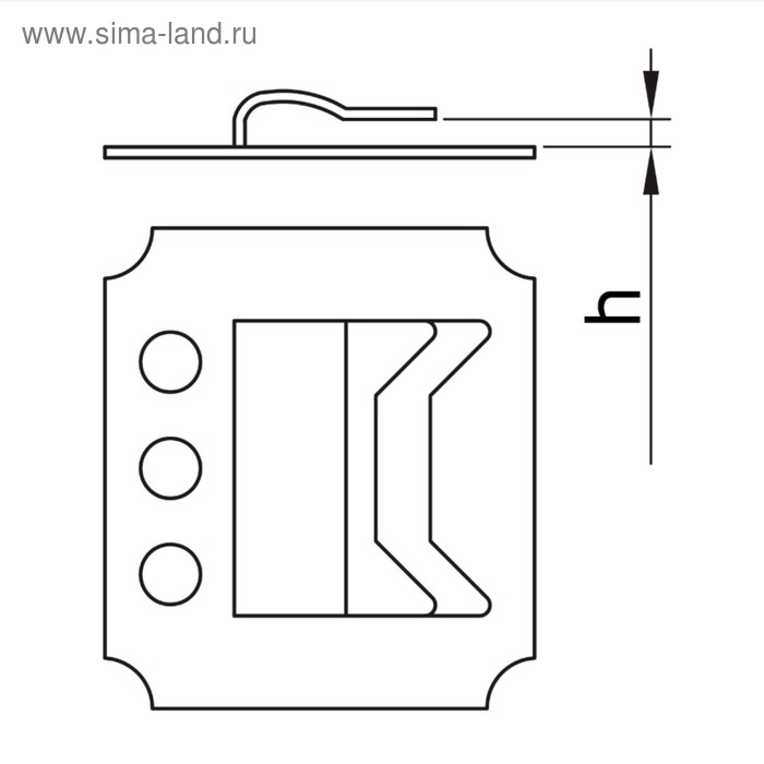Кляймер ЛОМ, №7, оцинкованный, без гвоздей, 100 шт