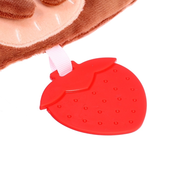 Подвеска с прорезывателем «Мишка», шуршит, коричневый Подвеска с прорезывателем «Мишка», шуршит, коричневый