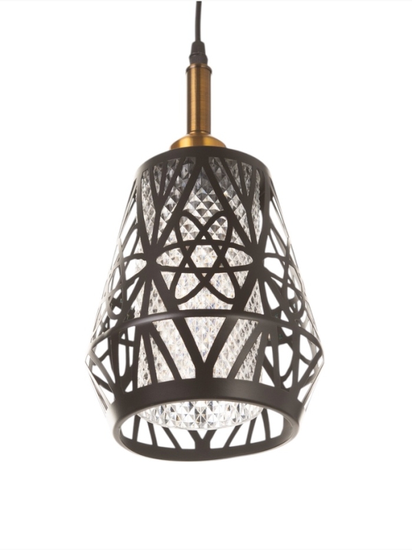 Светильник Светильник "Атом" 1х40Вт Е27 черный/золото 19х19х20+100см