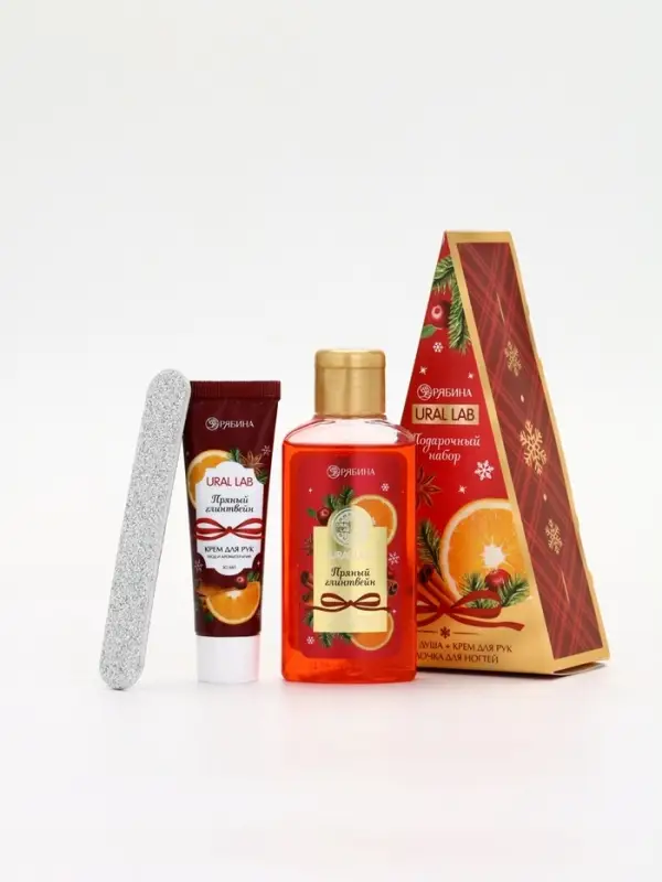 URAL LAB Арома Саунд Набор гель для душа, крем для рук и пилка для ногтей, глинтвейн URAL LAB Арома Саунд Набор гель для душа, крем для рук и пилка для ногтей, глинтвейн