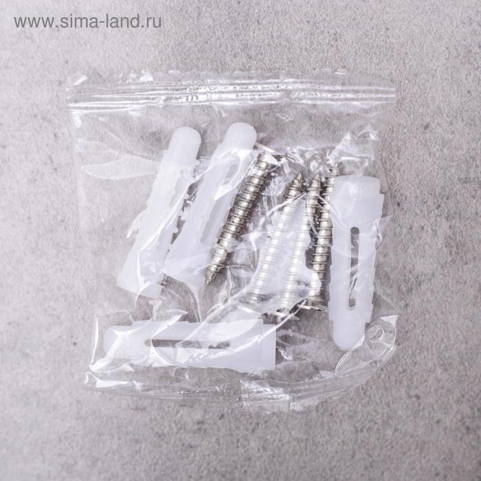 Держатель для уборочного инвентаря с крючками Доляна, 26×6×10 см, цвет серый Держатель для уборочного инвентаря с крючками Доляна, 26×6×10 см, цвет серый