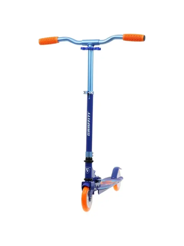 Самокат городской GRAFFITI Comfort 120, складной, колёса PU 120 мм, ABEC 7 Carbon, синий