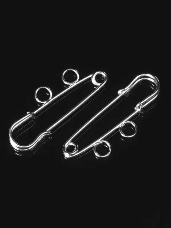 Булавка для подвесок PO-035 №01, 2 шт. 3.5&times;0.5 см, цвет серебро