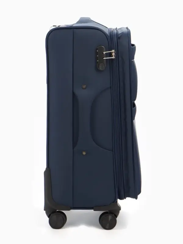 Чемодан на колёсах TEXTURA, с увеличением, кодовый замок, 42&times;26&times;68 см, 24", синий