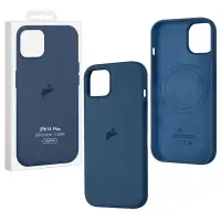 Чехол iPh 14 Plus Silicon Case 100% ORG Stromblue (MagSafe + анимация NFC Clear) c LOGO