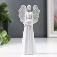 Сувенир полистоун "Белоснежный ангел безликий" МИКС 11х5х3 см Сувенир полистоун "Белоснежный ангел безликий" МИКС 11х5х3 см