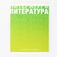 Тетрадь в линейку, предметная, 48 л.,на скрепке, А5 &laquo;ГРАДИЕНТ. Литература&raquo;