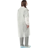 Халат н/с процед, рук.рез, на липуч, XL, дл.110см, пл 17, белый, 10шт/уп