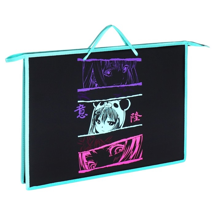 Папка А3 с ручками пластик/текстиль молния сверху 50 мм 470*345 ПР 3 -20  Папка А3 с ручками пластик/текстиль молния сверху 50 мм 470*345 ПР 3 -20 "Тянка-панда" 72686 1032778