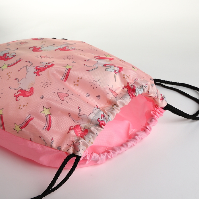 Мешок для обуви на шнурке, цвет розовый Мешок для обуви на шнурке, цвет розовый