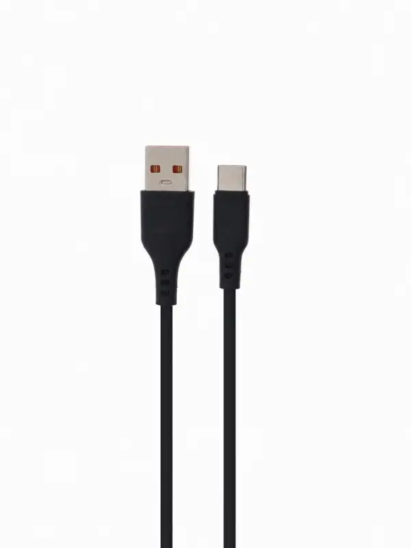 Кабель D-01T, Type-C - USB, 1 м, 2.4 A, зарядка + передача данных, чёрный