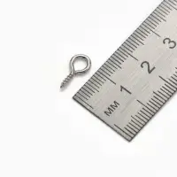 Штифт винтовой для кулона СМ-936, (набор 10 шт.) 1.4&times;0.7&times;0.15 см, цвет серебро