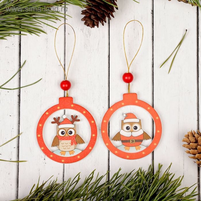 Подвеска «Совёнок в шаре», МИКС, односторонняя Подвеска «Совёнок в шаре», МИКС, односторонняя