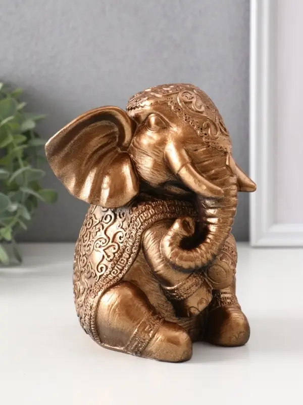 Фигура «Слон индийский большой», 14×12×12 см, бронза