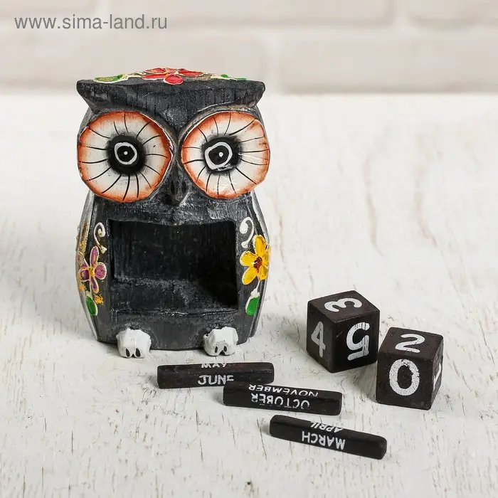 Деревянный календарь Деревянный календарь "Сова" 8,5х6х13 см