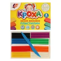 Пластилин мягкий (восковой) &laquo;Луч. Кроха&raquo;, 8 цветов, 120 г, со стеком