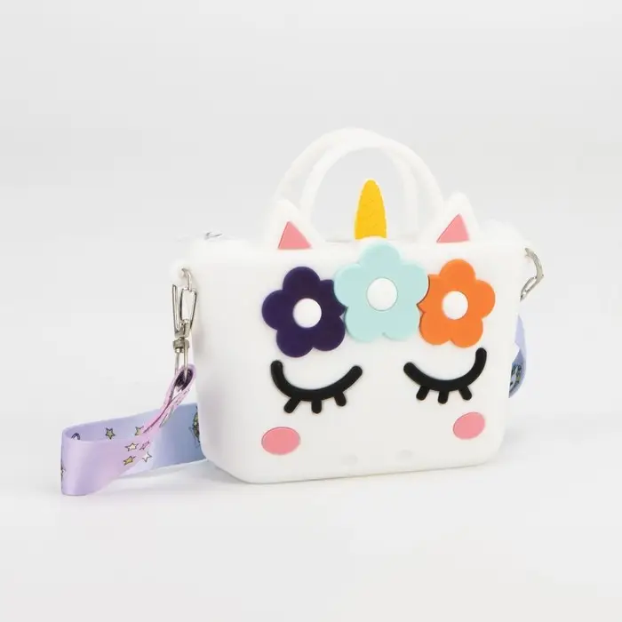 Сумка детская для девочки на молнии, цвет белый Сумка детская для девочки на молнии, цвет белый