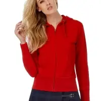 Толстовка женская Hooded Full Zip красная, размер XS