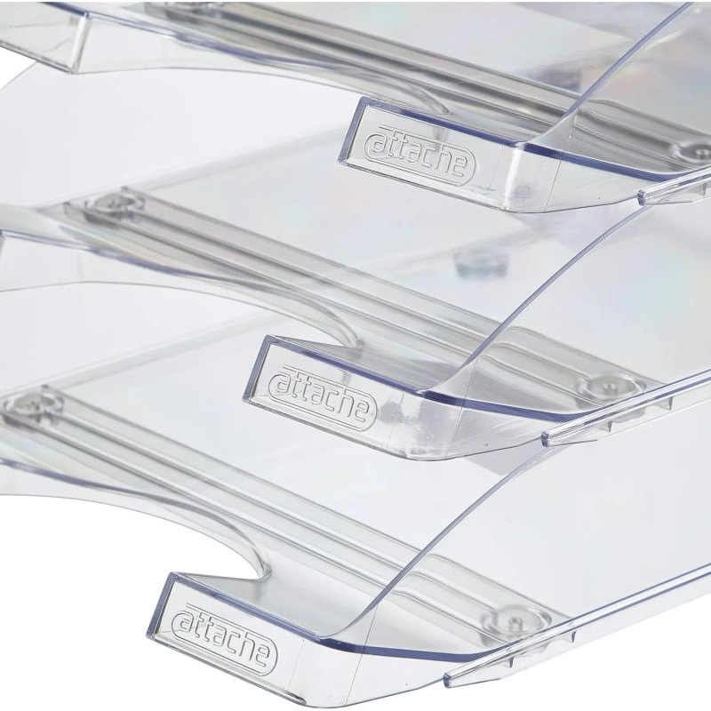 Лоток горизонтальный Attache Line прозрачный 340х255х63мм