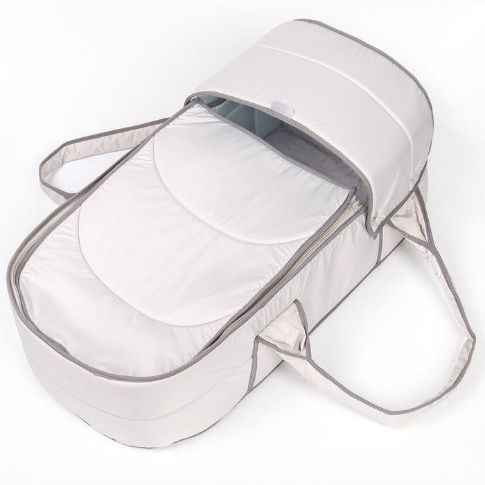 Люлька-переноска для новорожденных  «Ассорти», цвет светло-серый