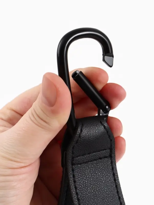 Крючок карабин для сумок на коляску, экокожа, 2 шт., Mum&Baby